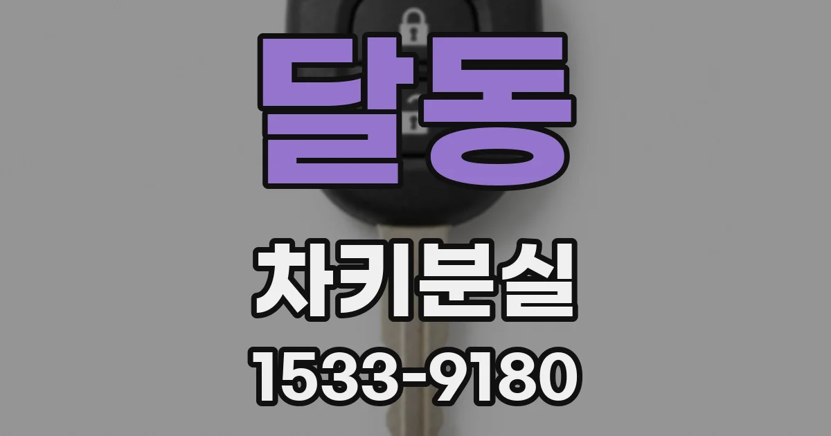 달동 차키분실