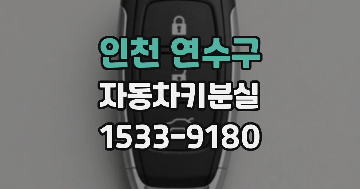 인천 연수구 자동차키분실