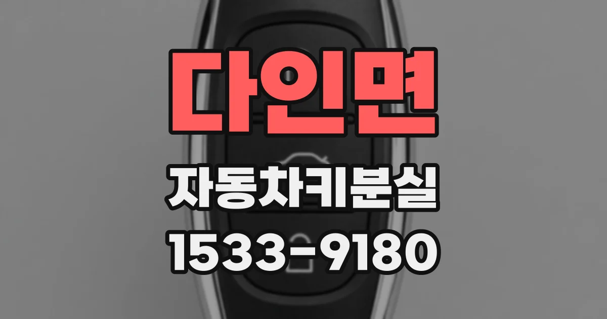 다인면 자동차키분실