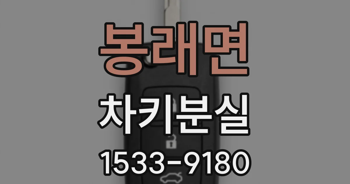 봉래면 차키분실