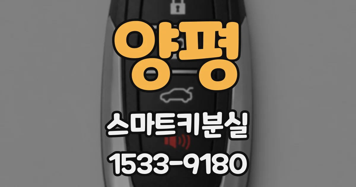 양평 스마트키분실