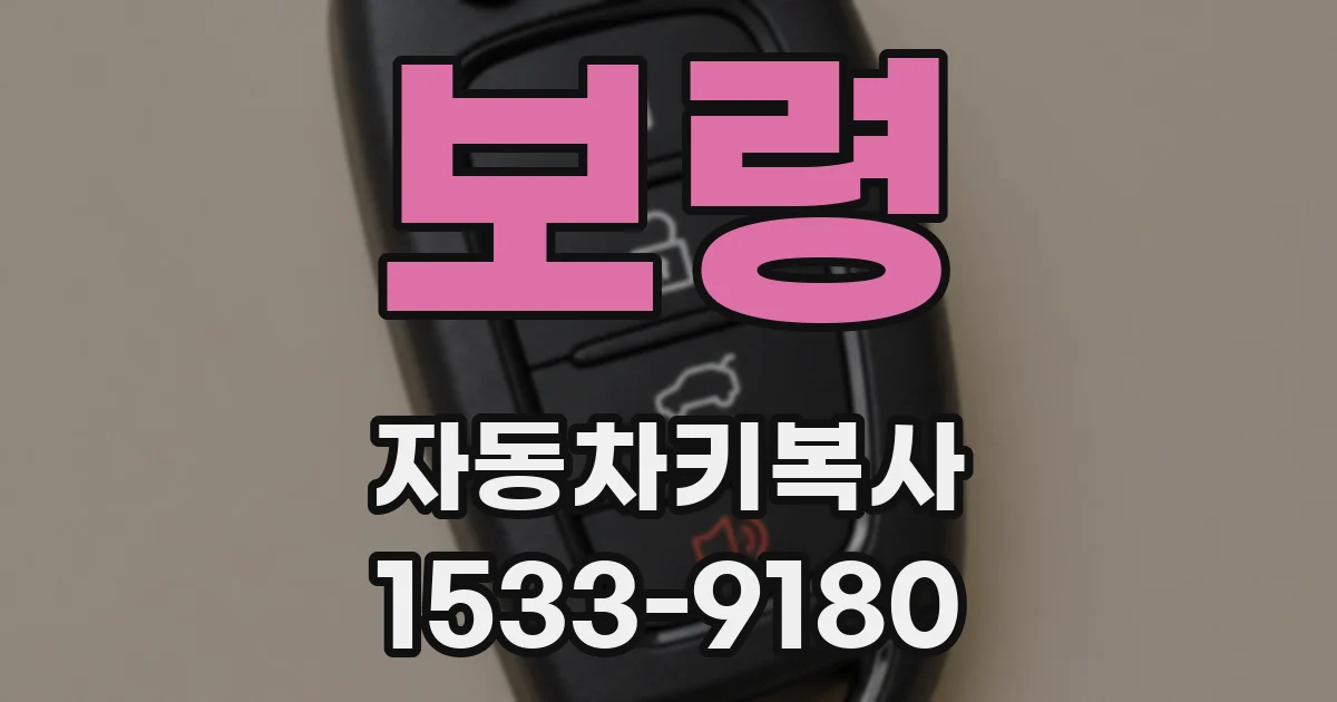 보령 자동차키복사