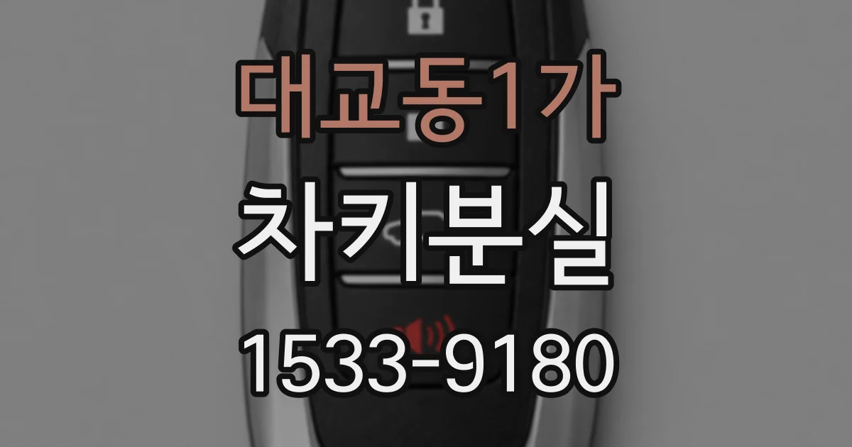 대교동1가 차키분실