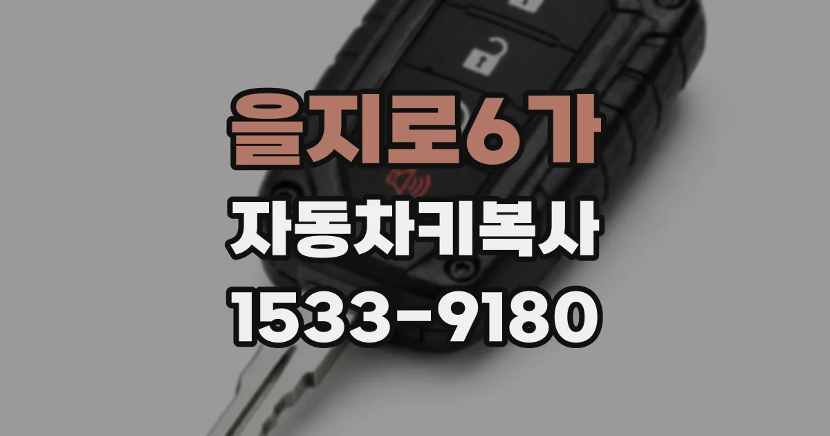 을지로6가 자동차키복사