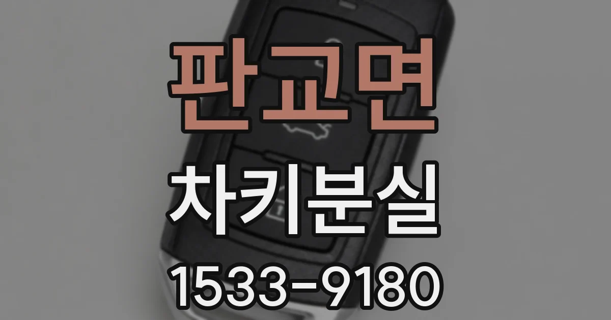판교면 차키분실