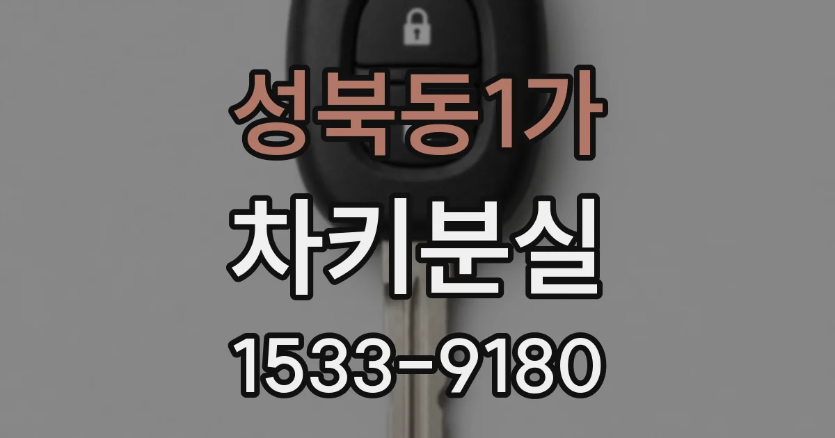 성북동1가 차키분실
