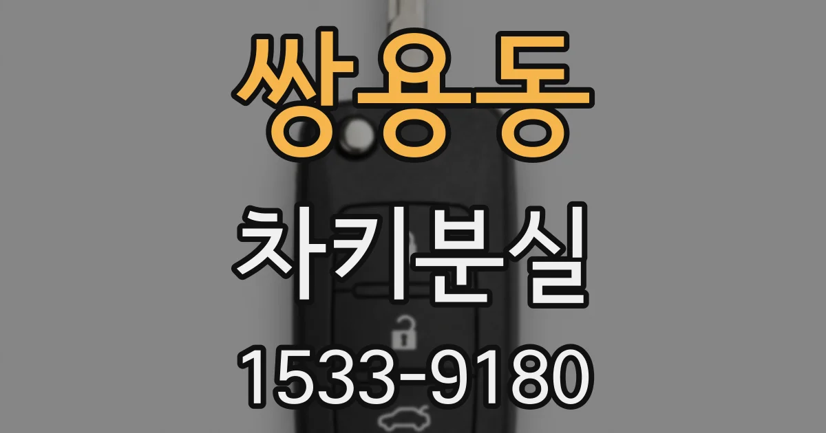 쌍용동 차키분실