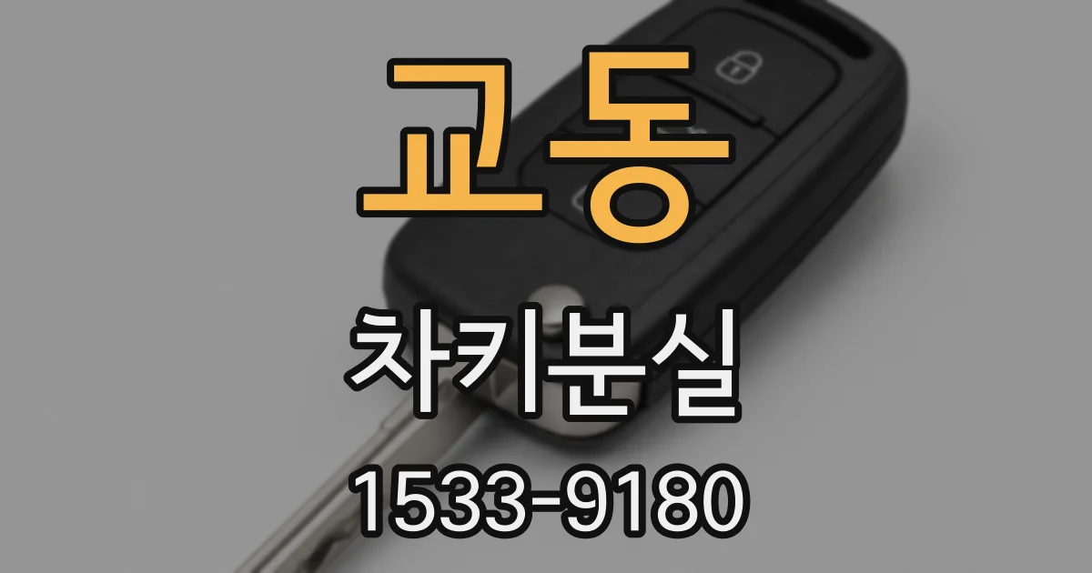 교동 차키분실