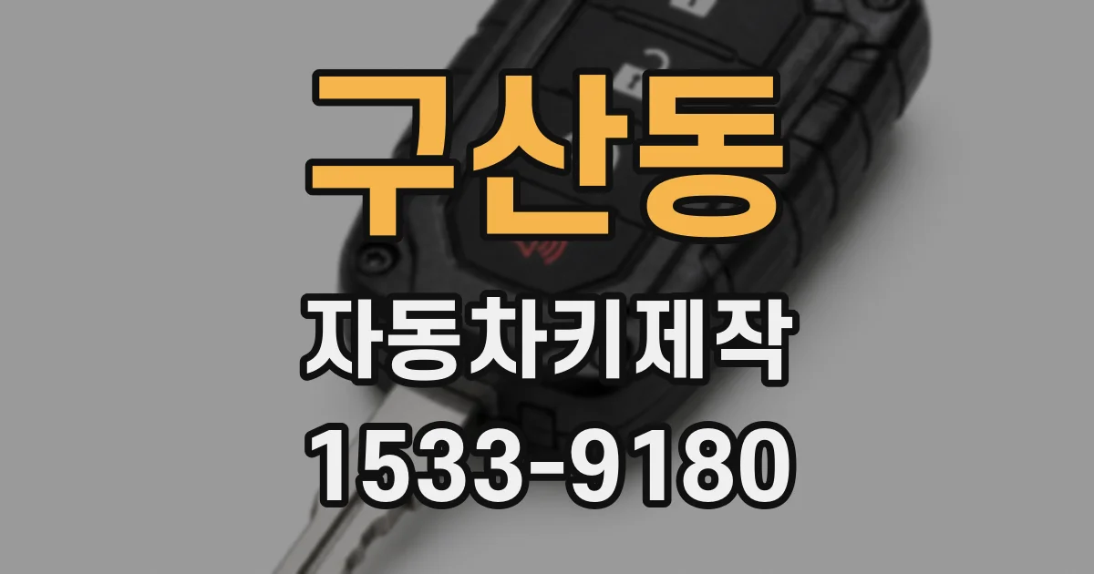 구산동 자동차키제작