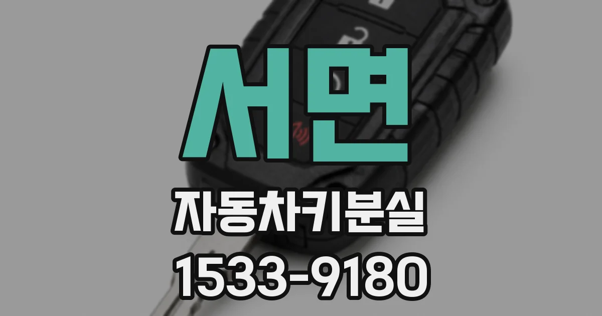 서면 자동차키분실