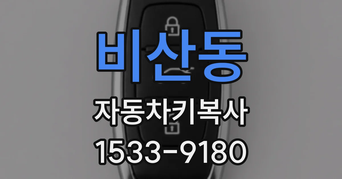 비산동 자동차키복사