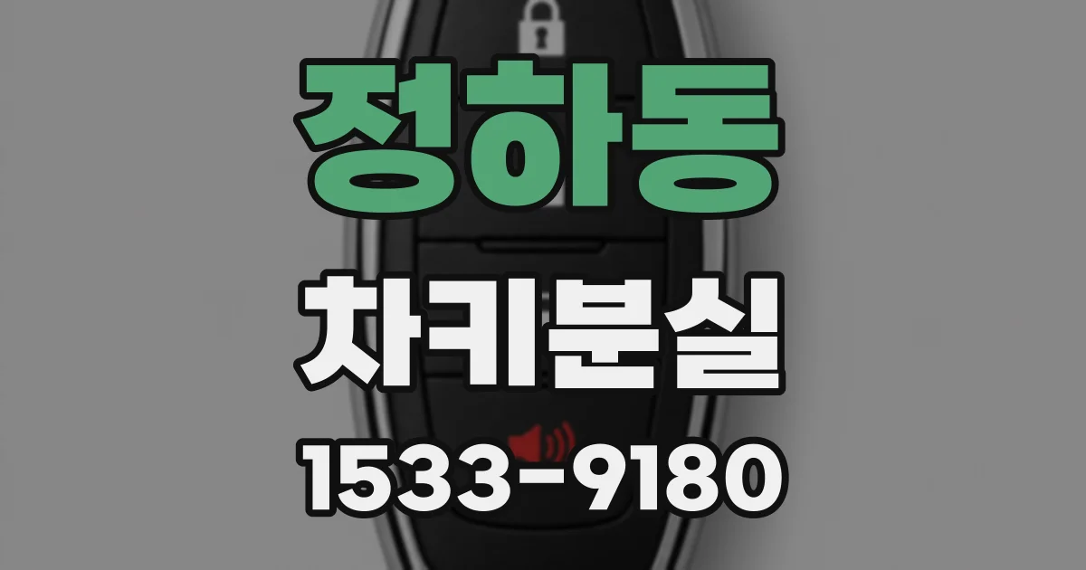 정하동 차키분실