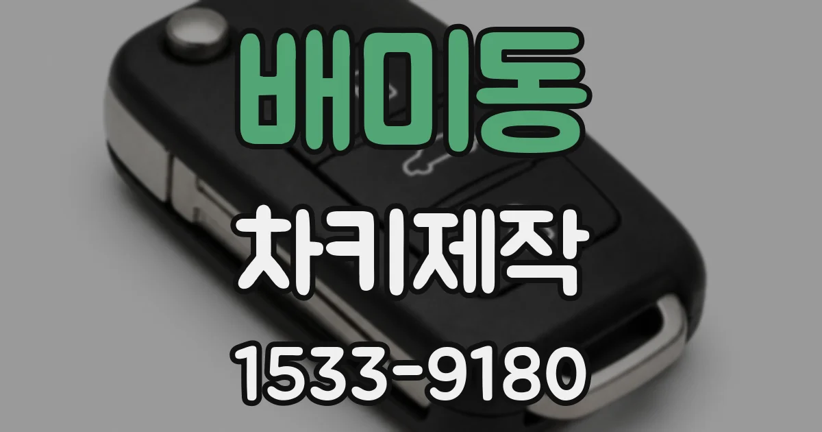 배미동 차키제작