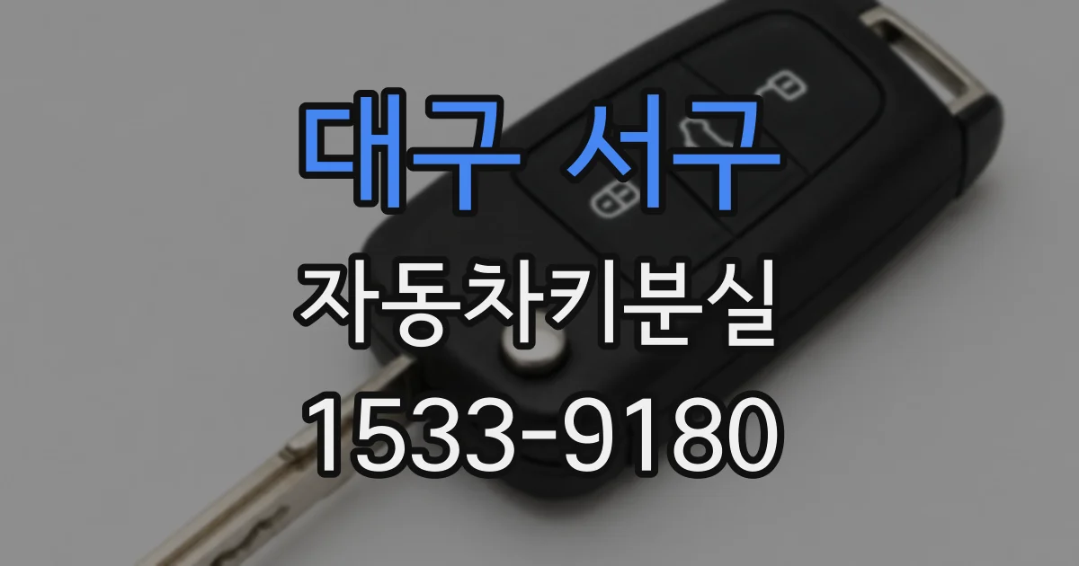대구 서구 자동차키분실