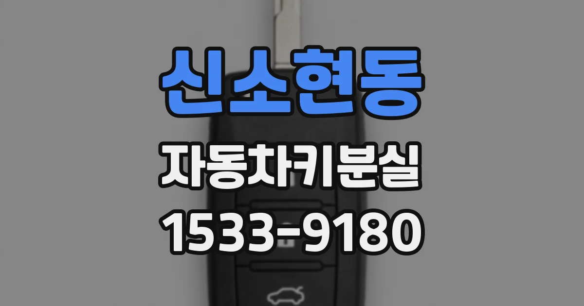 신소현동 자동차키분실