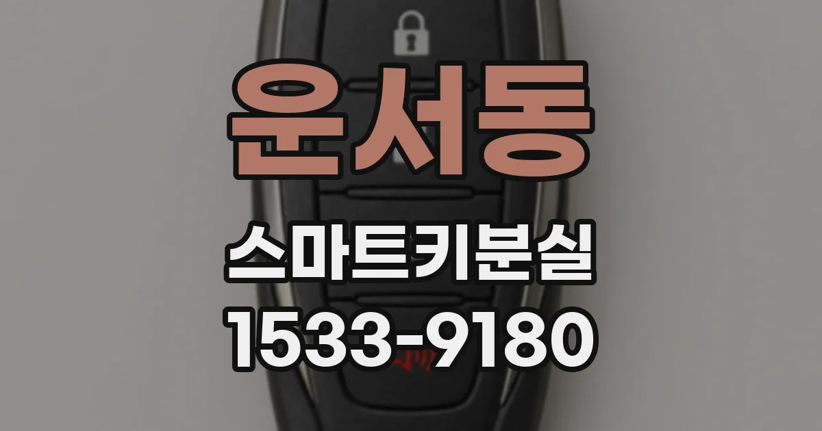 운서동 스마트키분실