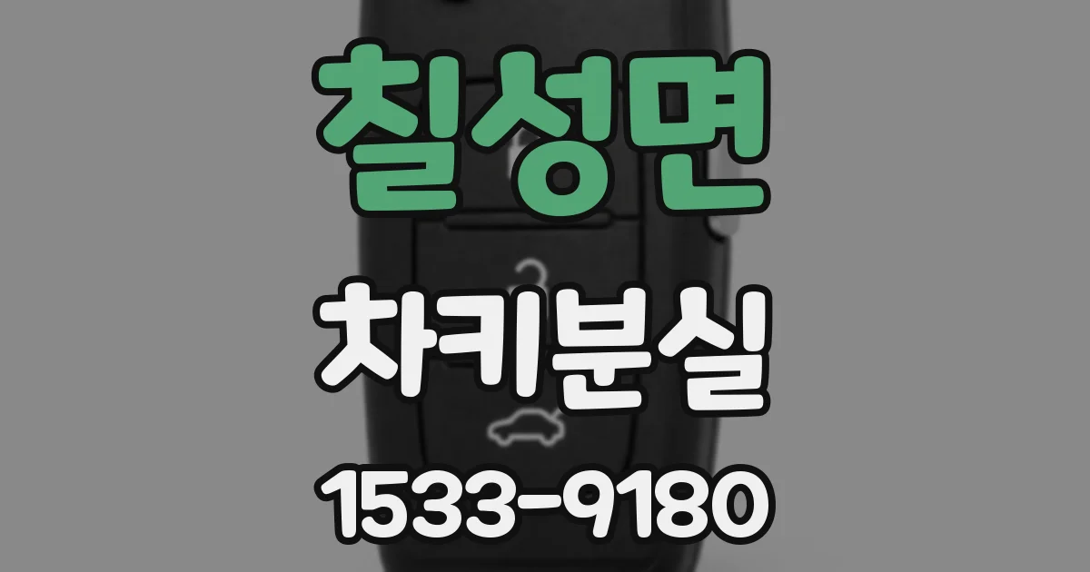 칠성면 차키분실
