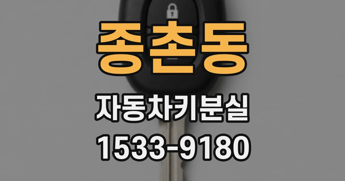 종촌동 자동차키분실