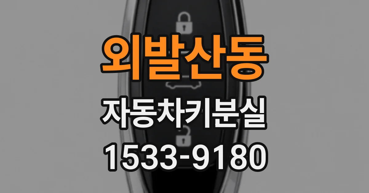 외발산동 자동차키분실