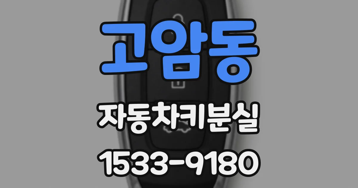 고암동 자동차키분실