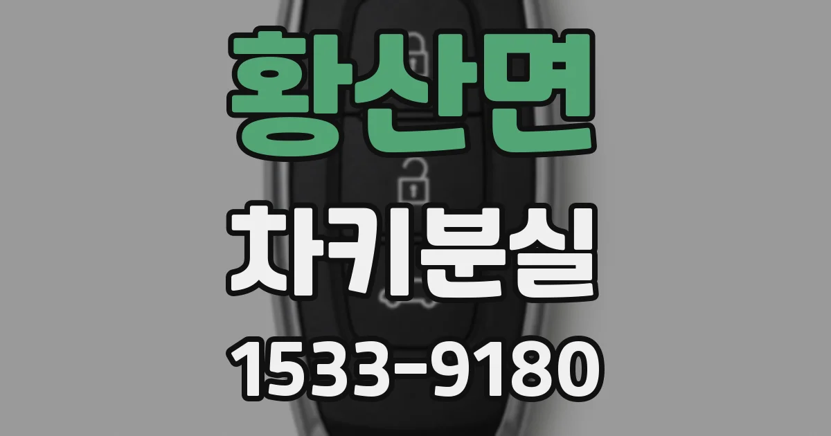 황산면 차키분실