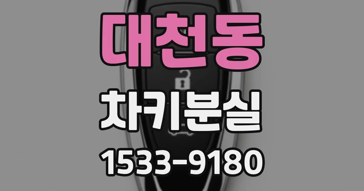 대천동 차키분실