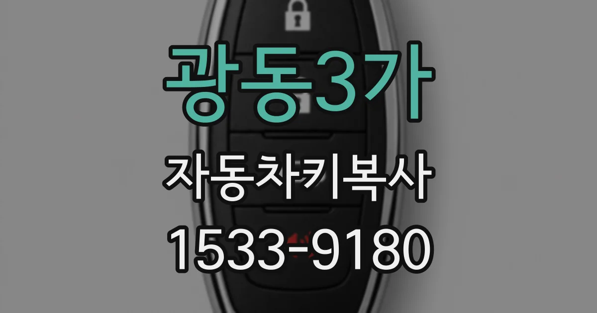 광동3가 자동차키복사
