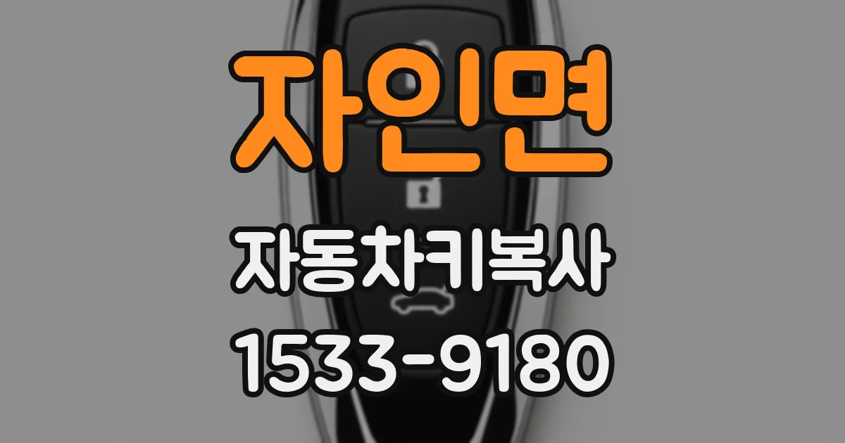 자인면 자동차키복사