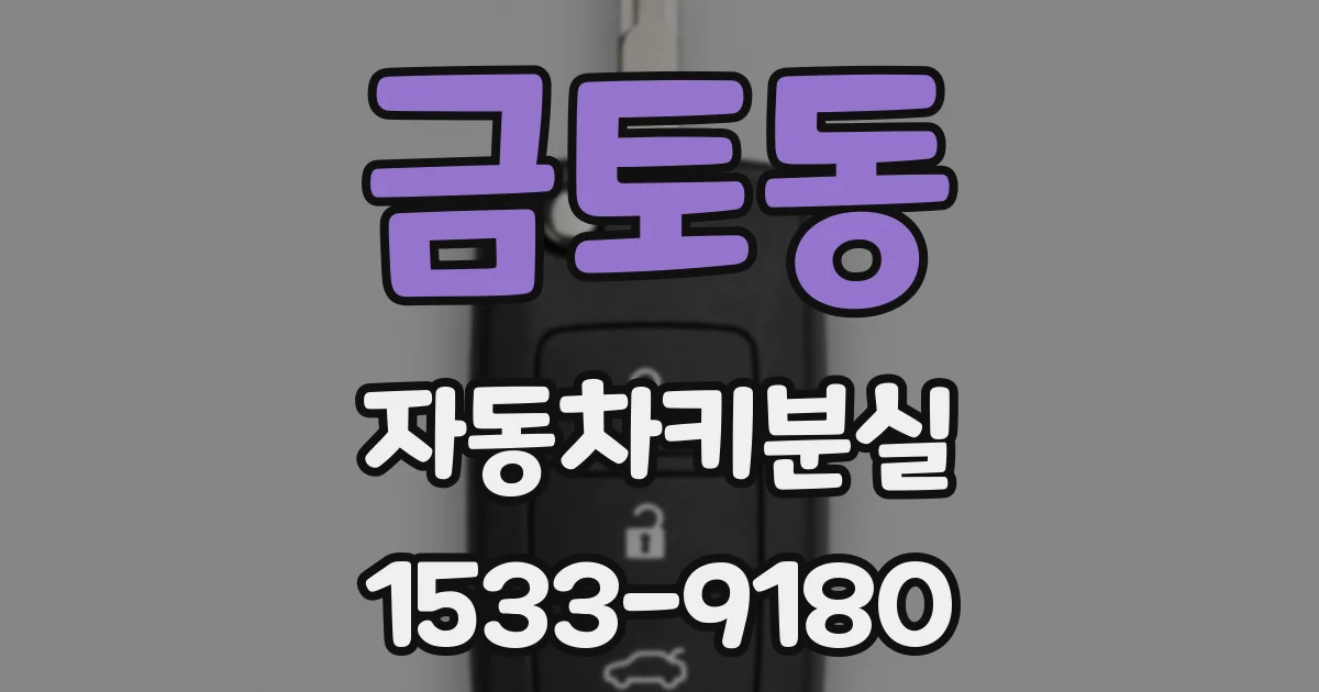 금토동 자동차키분실