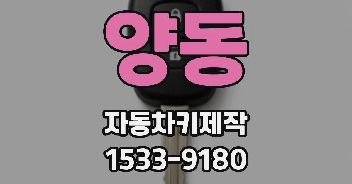 양동 자동차키제작
