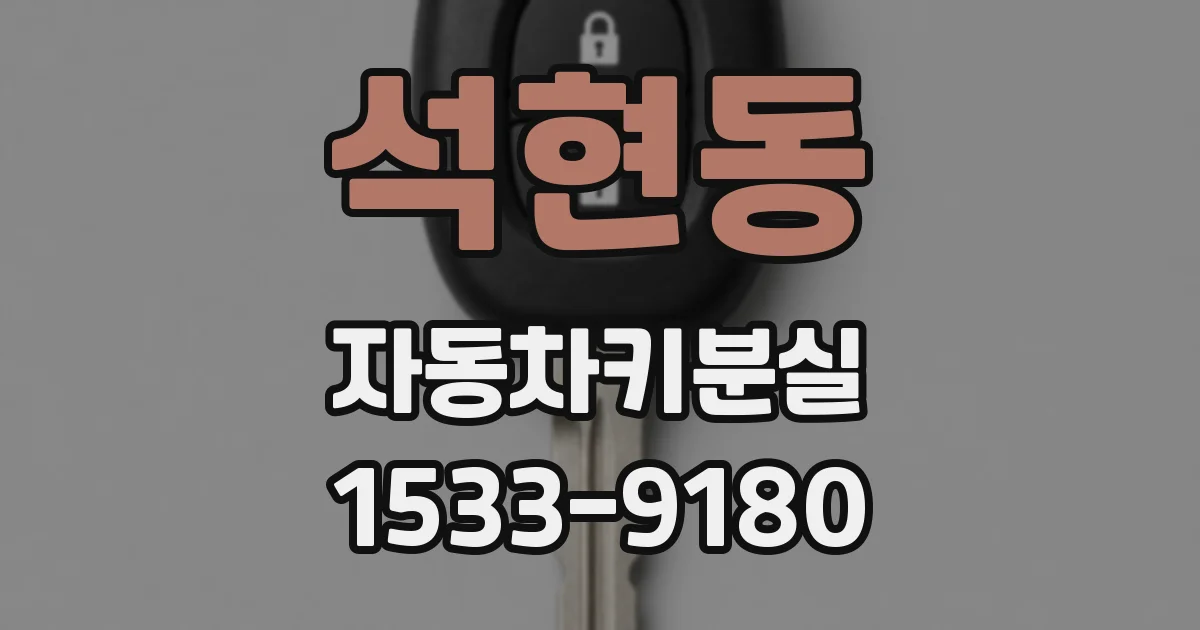 석현동 자동차키분실