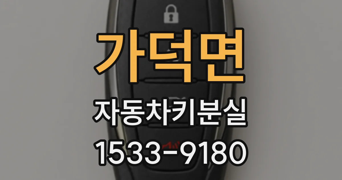 가덕면 자동차키분실