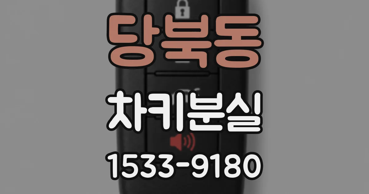 당북동 차키분실