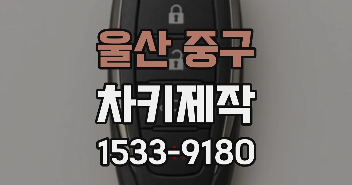 울산 중구 차키제작