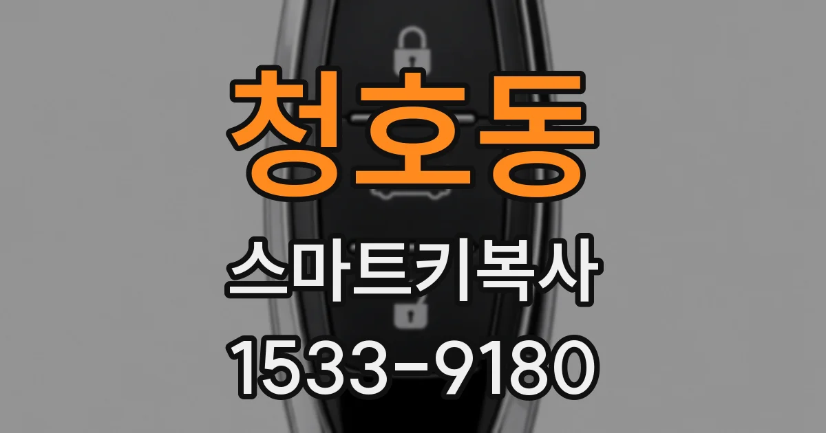청호동 스마트키복사