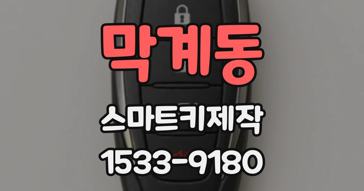막계동 스마트키제작