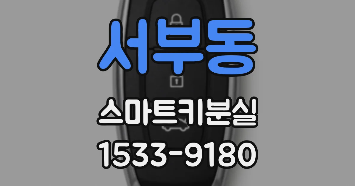 서부동 스마트키분실