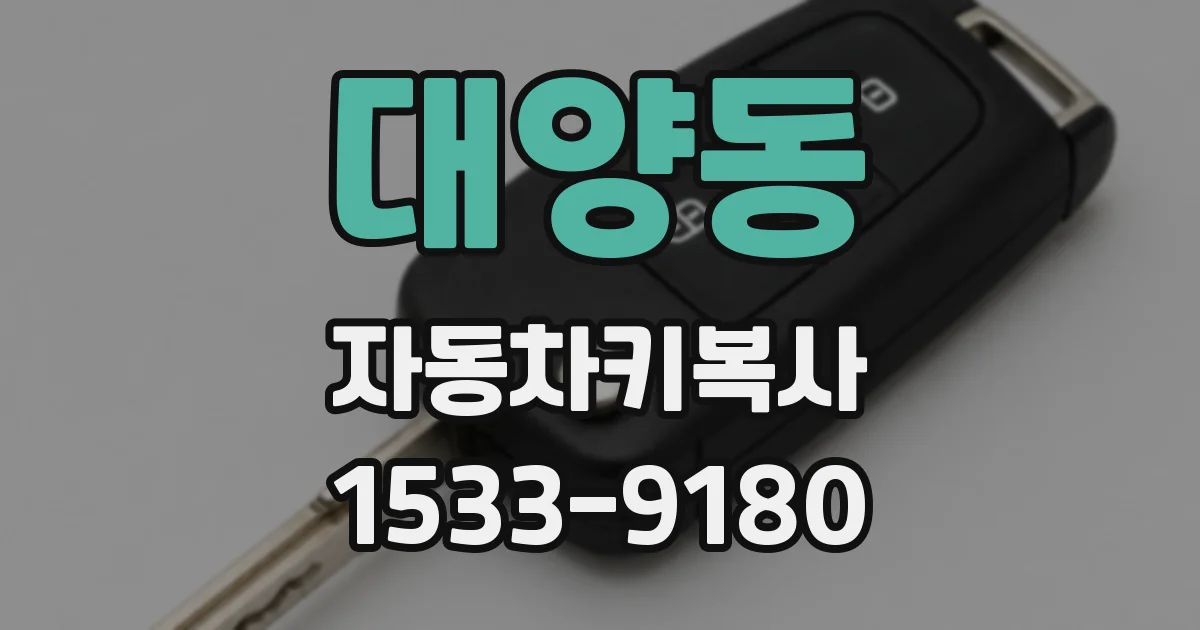 대양동 자동차키복사