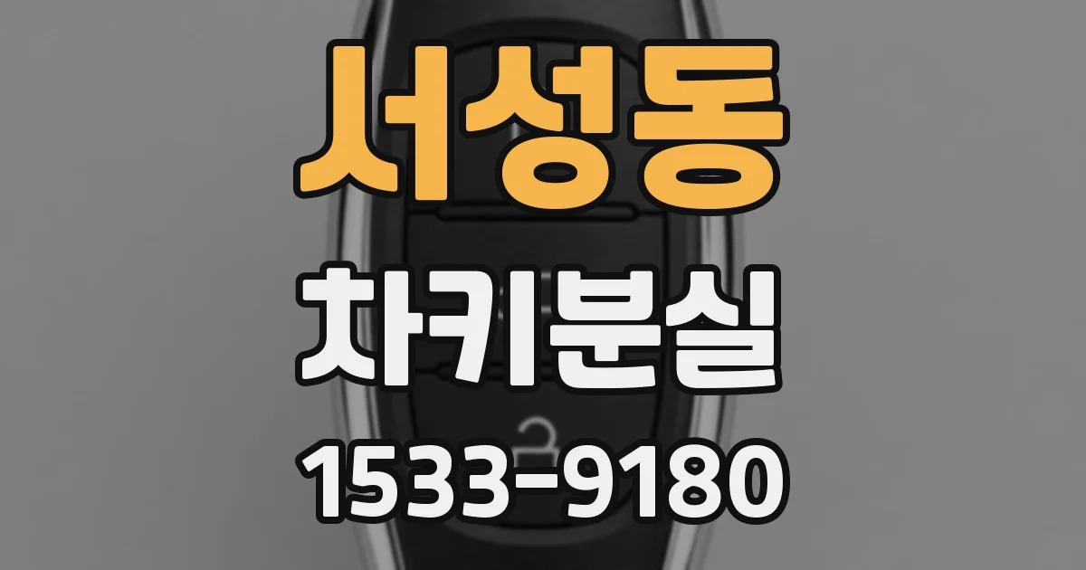 서성동 차키분실