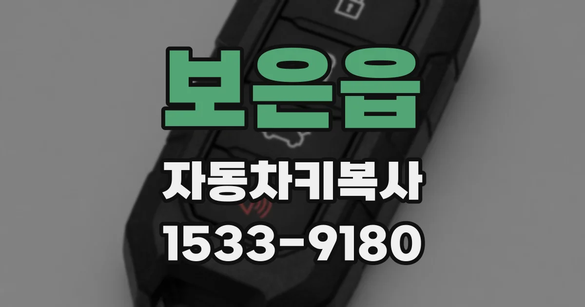 보은읍 자동차키복사