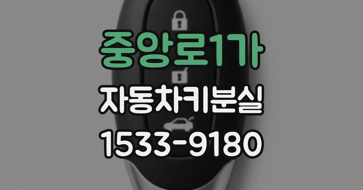 중앙로1가 자동차키분실