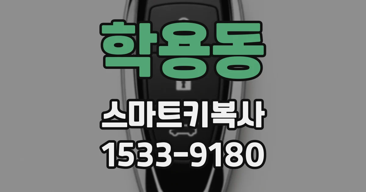 학용동 스마트키복사