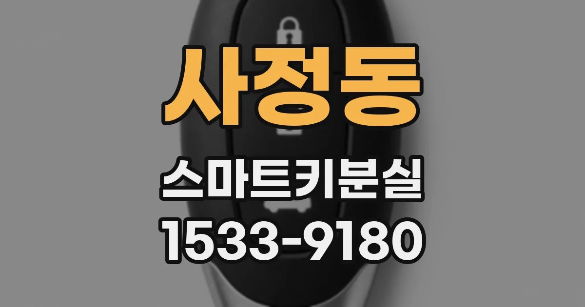사정동 스마트키분실