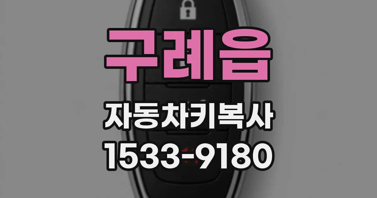 구례읍 자동차키복사
