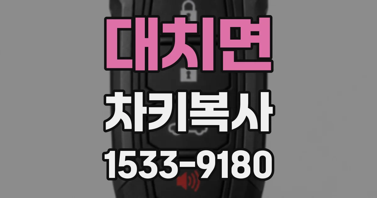 대치면 차키복사