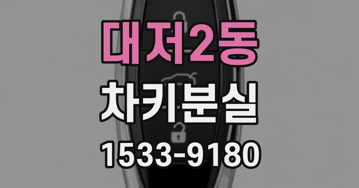 대저2동 차키분실
