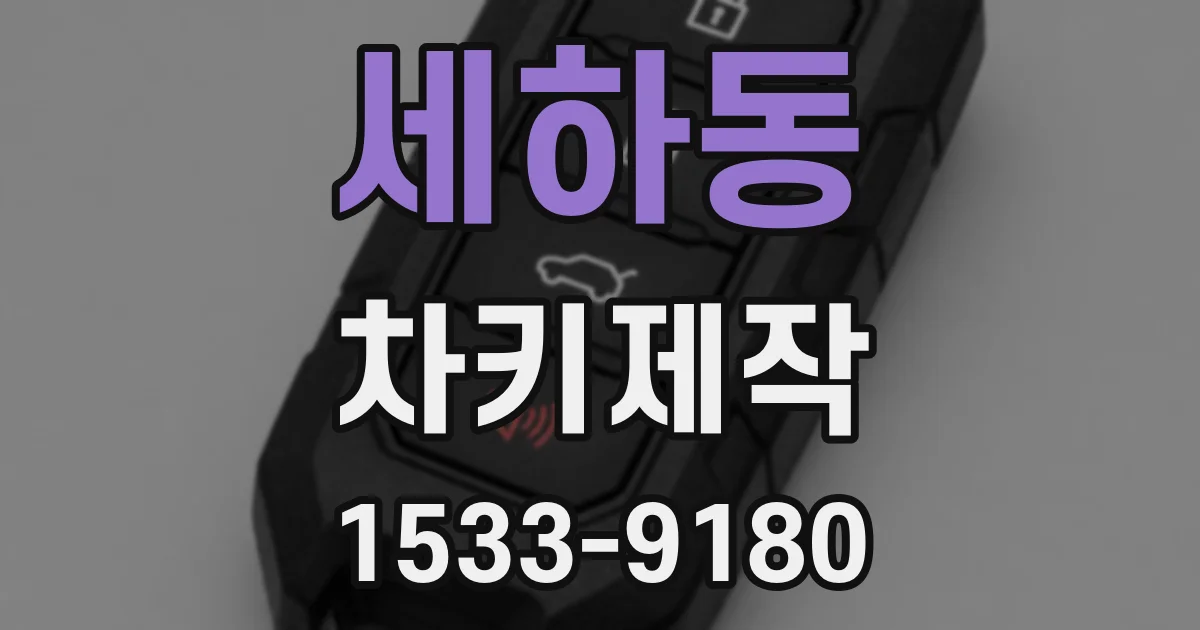세하동 차키제작