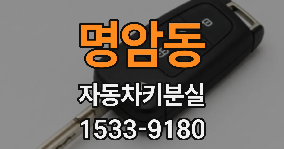 명암동 자동차키분실