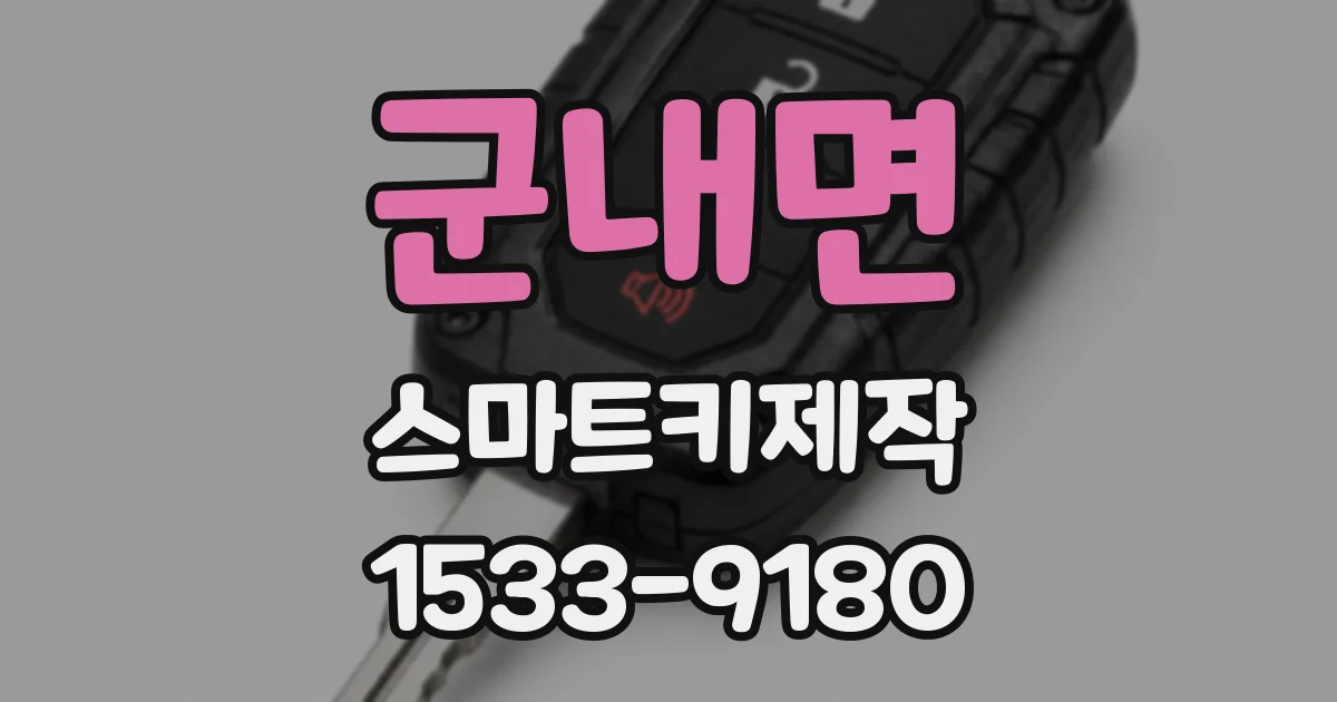 군내면 스마트키제작