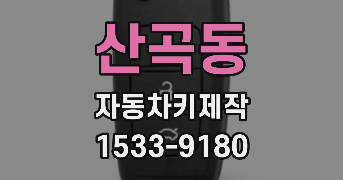 산곡동 자동차키제작